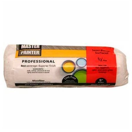 GENERAL PAINT Master Painter 9" Professional Roller Cover, 1/2" Nap, Woven, Semi Rough - 149290